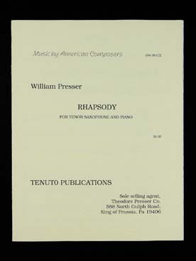 Illustration presser rhapsody (saxo tenor)