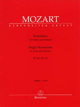 Illustration de Adagio K 261 - Rondos K 269 et K 373 pour violon et orchestre