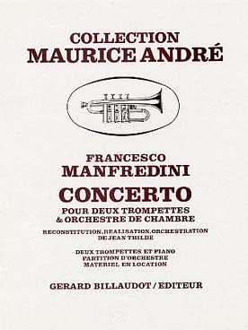 Illustration de Concerto pour deux trompettes et  orchestre de chambre, réd. piano Thilde.