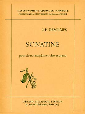 Illustration descamps sonatine pour 2 saxophones mi b