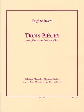 Illustration de 3 Pièces pour flûte et hautbois ou 2 flûtes