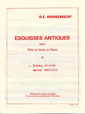 Illustration de 2 Esquisses antiques pour flûte et harpe ou piano - Scaphé