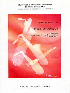 Illustration de PIÈCES EN QUATUOR de divers auteurs, tr. Prati pour 4 saxos altos ou ténors