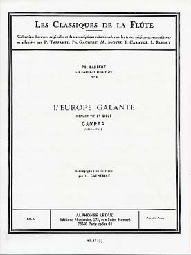 Illustration campra europe galante menuet et gigue