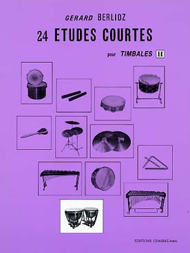 Illustration de 24 Études courtes - Vol. H : pour timbales