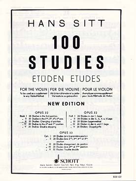 Illustration de Études op. 32 (éd. Schott) - Vol. 3 : 20 études en changements de position