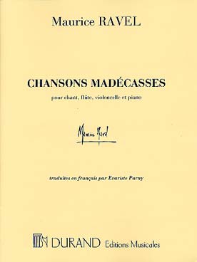 Illustration de Chansons madécasses pour chant, flûte, violoncelle et piano