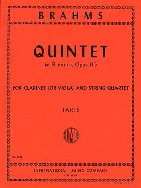 Illustration de Quintette op. 115 en si b m pour clarinette en la (ou alto) et quatuor à cordes