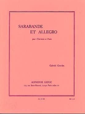 Illustration grovlez sarabande et allegro