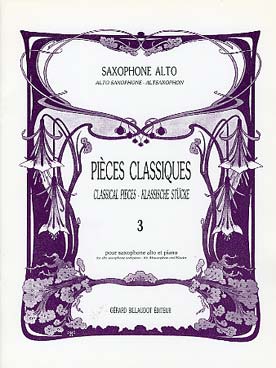 Illustration de PIÈCES CLASSIQUES par Guy Lacour Saxophone alto et piano - Vol. 3 : facile