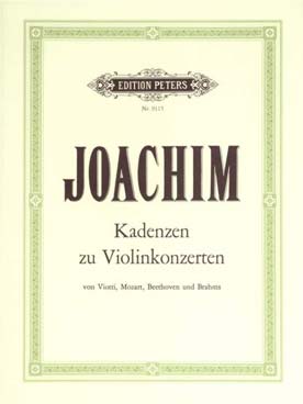 Illustration de Cadences des Concertos op. 61 de Beethoven, op. 77 de Brahms, K 218 et 219 de Mozart, N° 22 a de Viotti