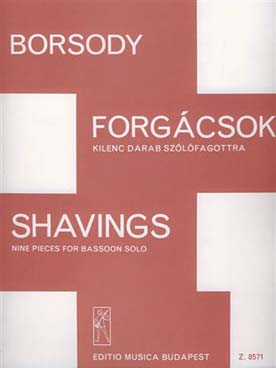 Illustration de Shavings 9 pièces pour basson solo