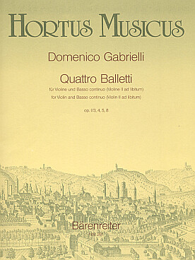 Illustration de Quattro balletti  pour 2 violons et bc
