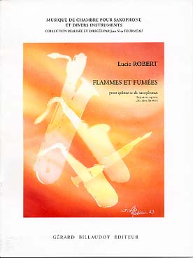 Illustration de Flammes et fumées, quintette de saxos : sopranino, soprano, alto, ténor, baryton