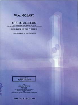 Illustration mozart molto allegro flute/trio cordes