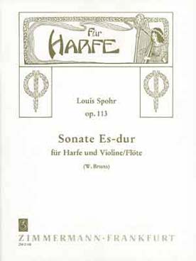 Illustration spohr sonate es dur op. 113 flute/harpe