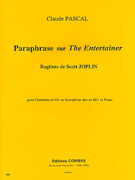 Illustration de Paraphrase sur The Entertainer de Joplin (clarinette si b ou saxophone alto)