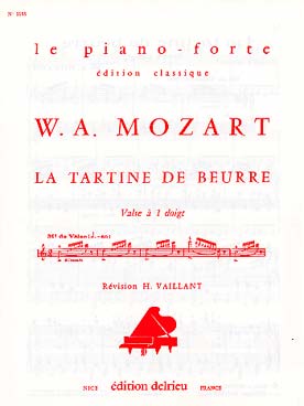 Illustration de La Tartine de beurre, valse à 1 doigt - éd. Delrieu (coll. "Piano forte")