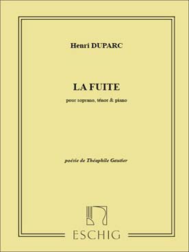 Illustration duparc la fuite, duo soprano/tenor/piano