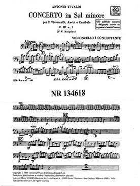 Illustration de Concerto RV 531 en sol m pour 2 violoncelles