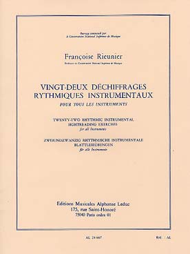 Illustration de 22 Déchiffrages rythmiques instrumentaux pour tous les instruments