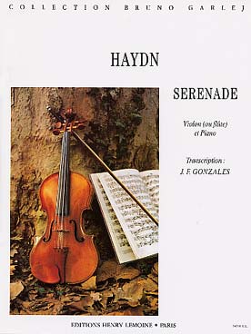 Illustration de Sérénade pour violon ou flûte et piano tr. Gonzales
