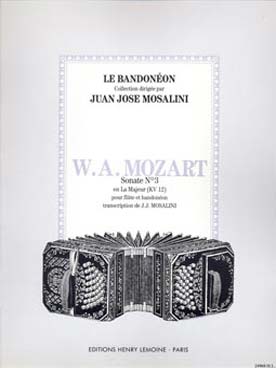 Illustration de Sonate N° 3 en la M KV 12 pour flûte et bandonéon