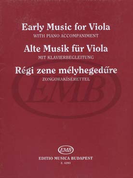 Illustration de EARLY MUSIC FOR VIOLA : musique des 17 et 18e siècle (tr. Brodszky)