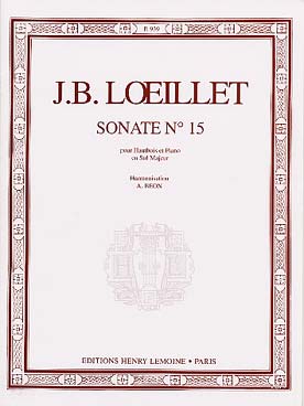 Illustration loeillet sonate n° 15 en sol maj