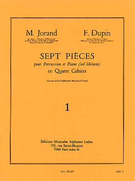 Illustration de 7 Pièces pour percussion et piano - Vol. 1 : Pata-caisse, Drôlerie