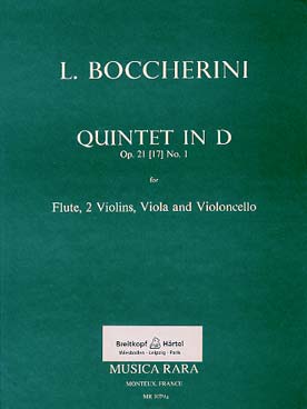 Illustration de Quintette op. 21/1 en ré M pour flûte et quatuor à cordes