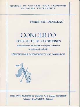 Illustration demillac concerto pour suite de 4 saxo.