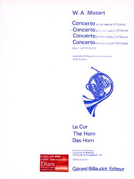Illustration de Concerto N° 2 K 417 en mi b M, réd. piano - éd. Billaudot