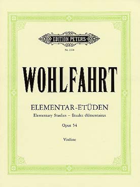 Illustration wohlfahrt op. 54 40 etudes elementaires