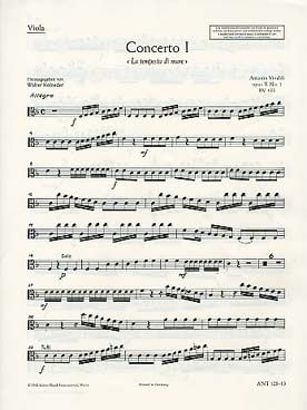 Illustration de Concerto op. 10/1 RV 433 en fa M "La Tempesta di mare" pour flûte, orchestre à cordes et basse continue - Alto