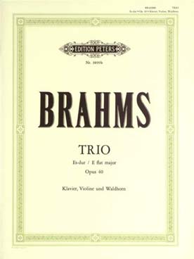 Illustration brahms trio op. 40 en mi b maj