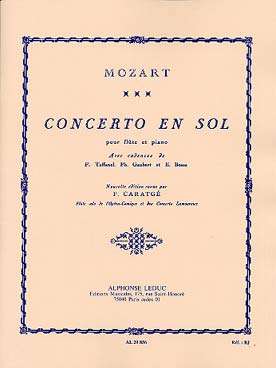 Illustration de Concerto N° 1 K 313 en sol M (rév. Caratgé et cadences de Taffanel, Gaubert et Bozza)