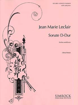 Illustration leclair sonate op. 3/9 en re maj