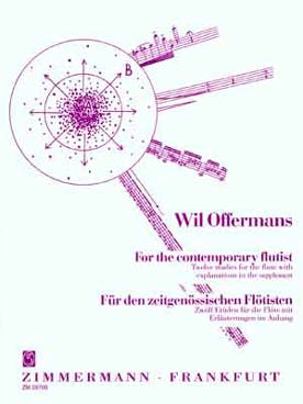 Illustration de For the contemporary flutists : 12 Études pour les nouvelles techniques de jeu