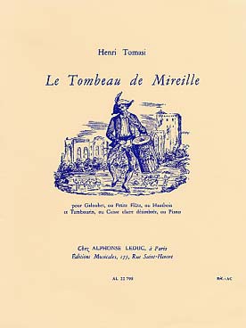 Illustration de Le Tombeau de Mireille pour flûte ou hautbois et tambourin ou piano
