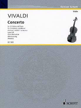 Illustration vivaldi concerto op.  3/ 8 rv522 la min