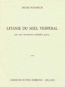 Illustration de Litanie du miel vespéral pour instrument mélodique grave