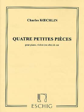 Illustration de 4 Petites pièces op. 32 pour piano, cor et violon