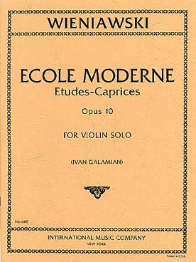 Illustration de École moderne op. 10 : 10 études  caprices (Galamian)