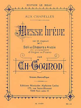 Illustration de Messe N° 7 en do aux chapelles  pour choeur et orgue