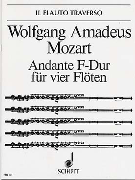 Illustration de Andante en fa M KV 616 pour 4 flûtes (arr. Hiby)