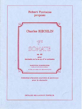 Illustration koechlin sonate n° 1 op. 85