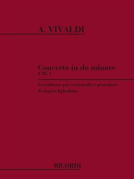 Illustration vivaldi concerto f 3/1 rv 401 en do m 