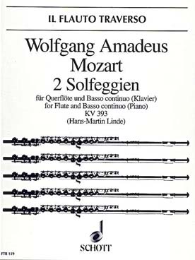 Illustration de 2 Solfeggien KV 393 pour flûte et basse continue (Linde)