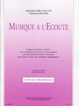 Illustration de Musique à l'écoute, cours Élémentaire - Livre du professeur